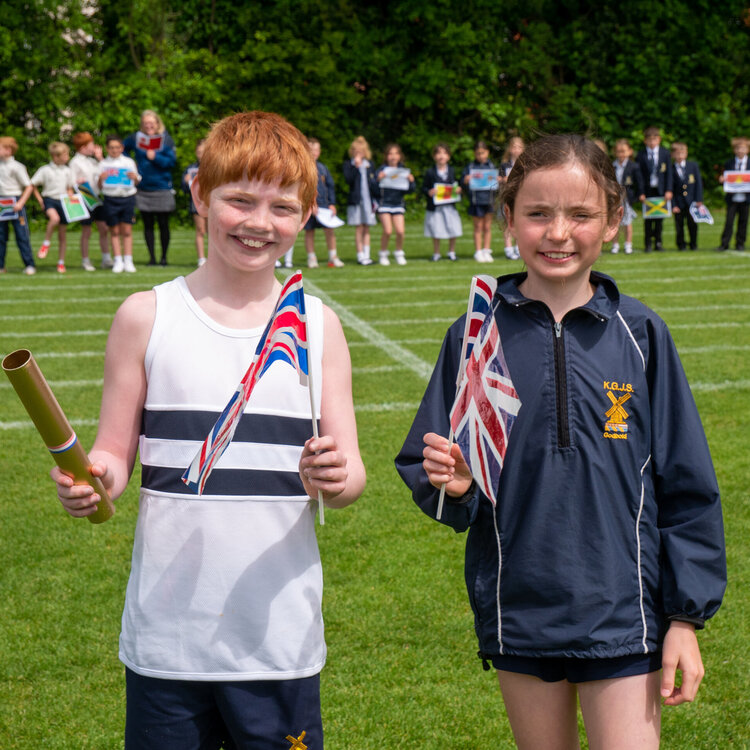 Image of County-wide baton relay arrives at KGS!