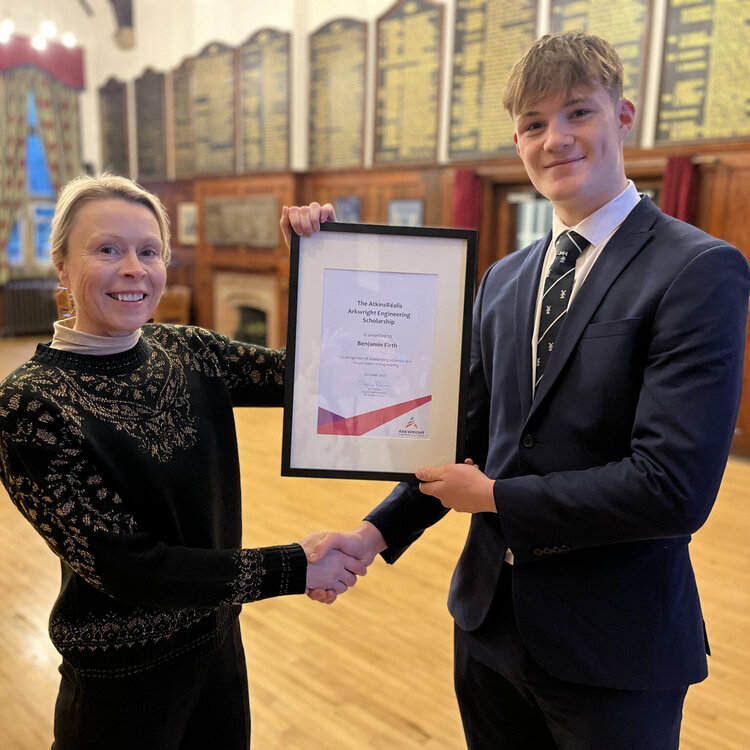 Image of Lower Sixth Form pupil, Ben, awarded The AtkinsRéalis Arkwright Engineering Scholarship
