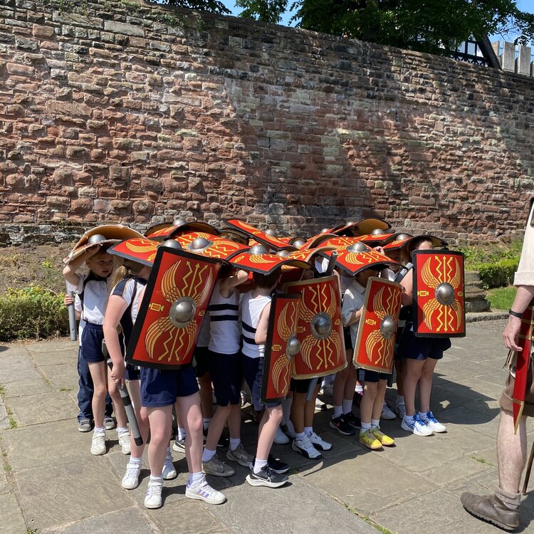 Image of J1 Transported back to Roman Times at Chester's DEVA Experience