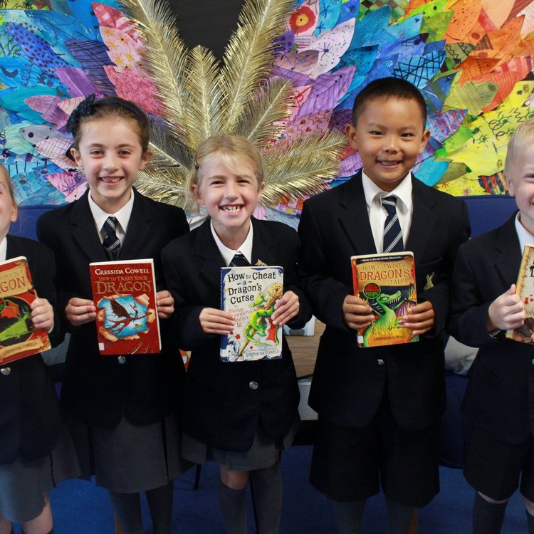 Image of 'How to Train Your Dragon' Author, Cressida Cowell, Virtual Tour visits KGJS 