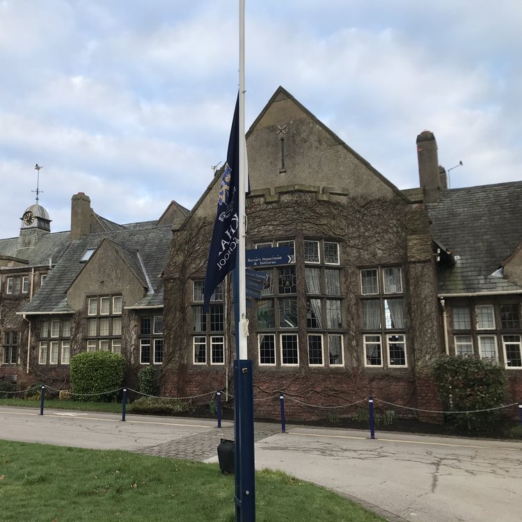 Image of KGS Flag flies at half mast for Catherine Stacey