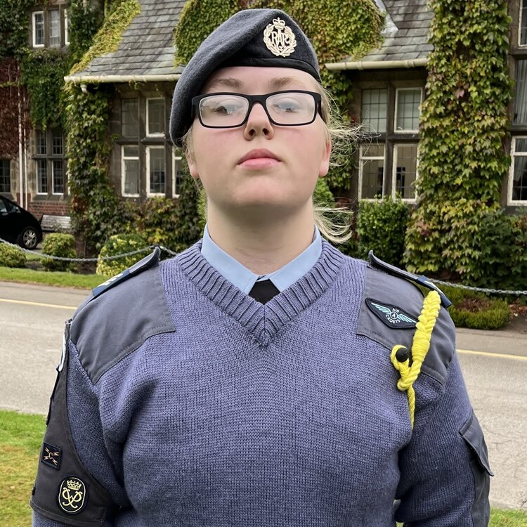 Image of Upper Sixth pupil, Jennifer, selected as RAF Senior Cadet & promoted to Flight Sergeant