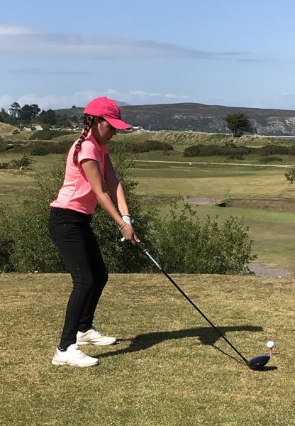 Image of Second Year pupil, Amelia, finishes first in Ladies Golf Division