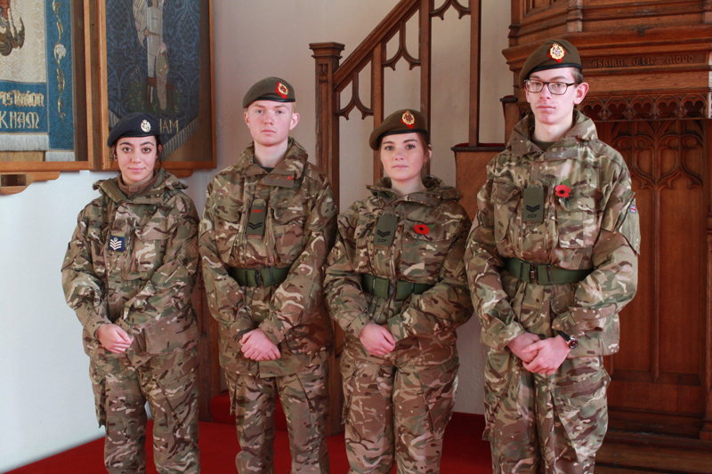Image of CCF Cadets attend St Michael's Church Remembrance Service
